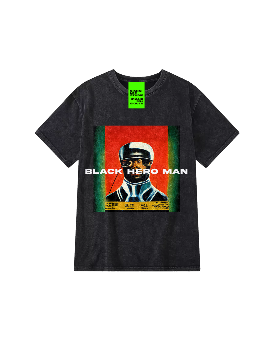 BLACK HERO MAN - MOVIE POSTER "OVERSIZED" TEE